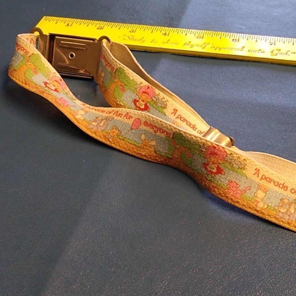Vintage Strawberry Shortcake Child's Elastic Belt w/ Magnetic Clasp Cottagecore - Picture 9 of 9
